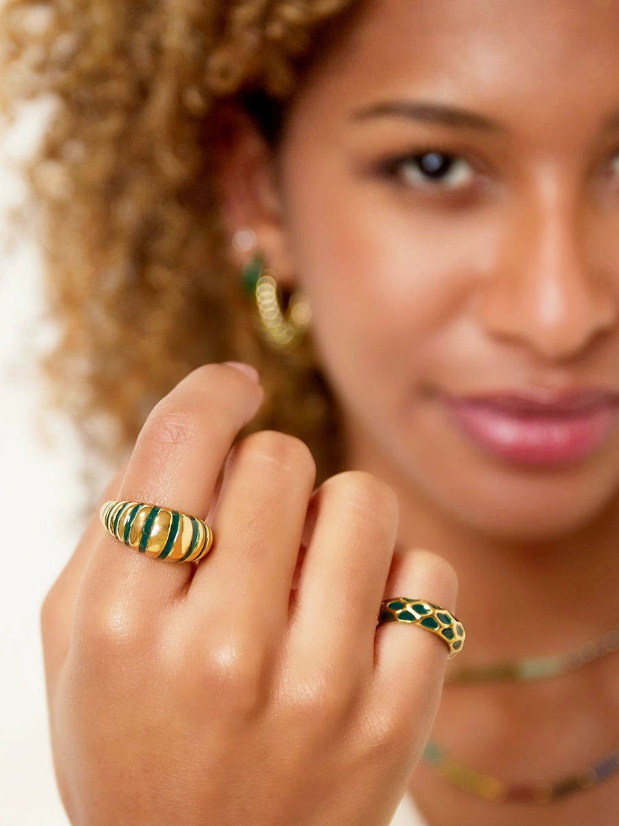 Egypt Style Ring 18k Guldbelagt One Size
