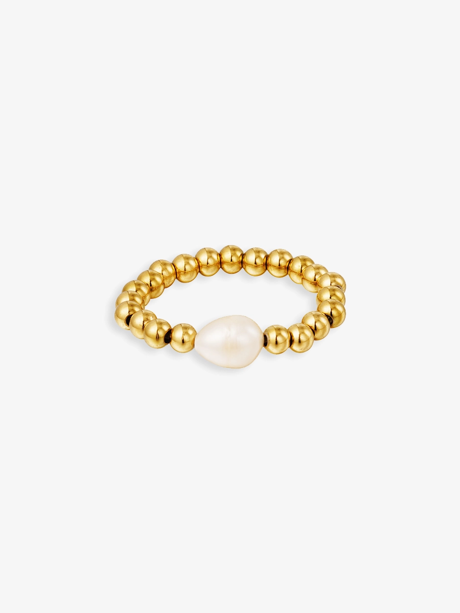 Pearl Ring 18 Guldbelagt